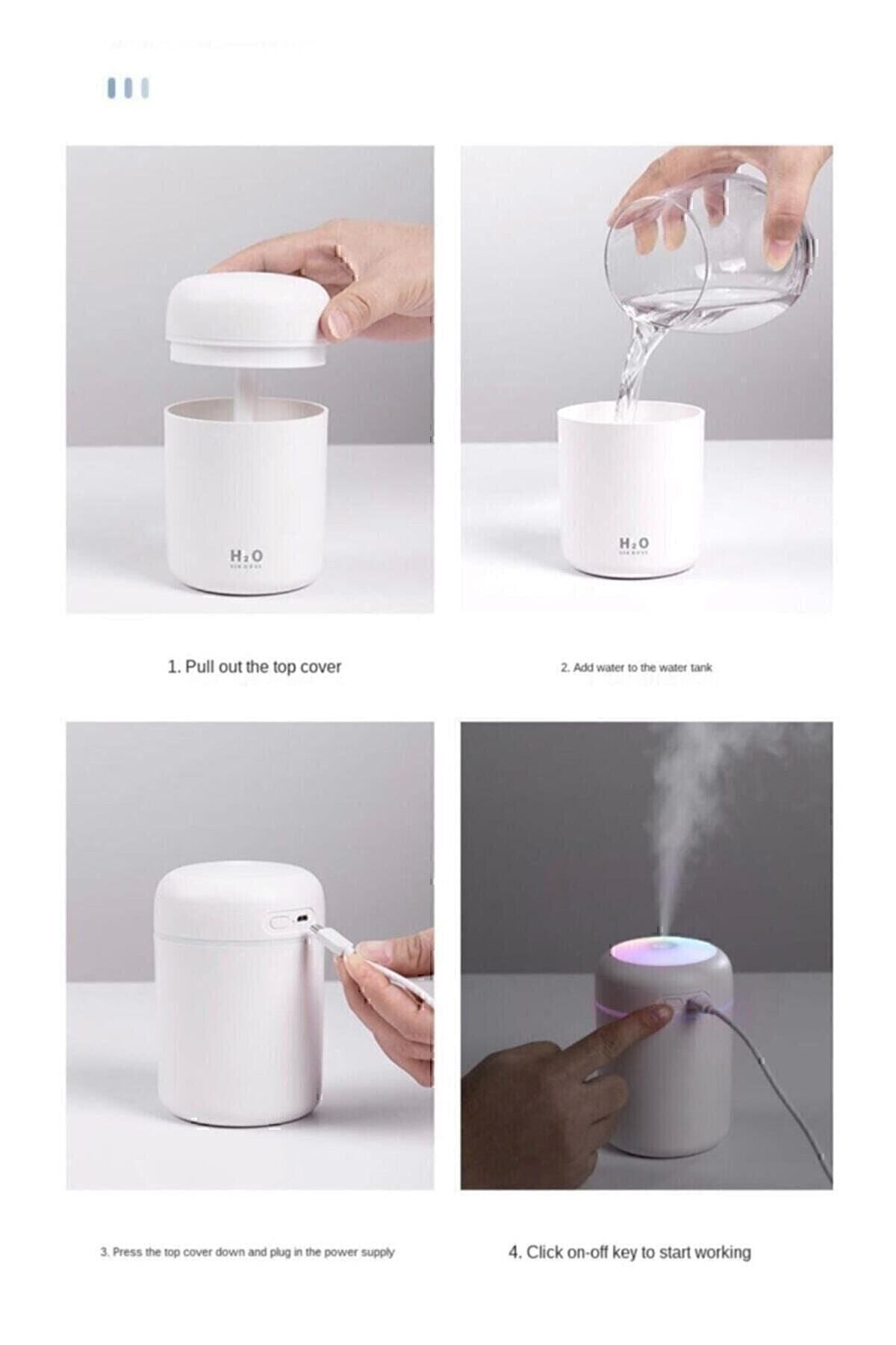 Eureka H2o Humidifier 300 ml Ultrasonic Air Humidifier and Aroma Diffuser 2