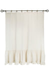 Cotton Maison Naturel Frilled Curtain with Rail Vintage 100x185 Cm 2