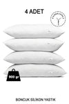 Vionel Home 4 Piece Zippered Anti-Allergic Pillow, Bead Silicone, Cotton Cover, 900gr 1