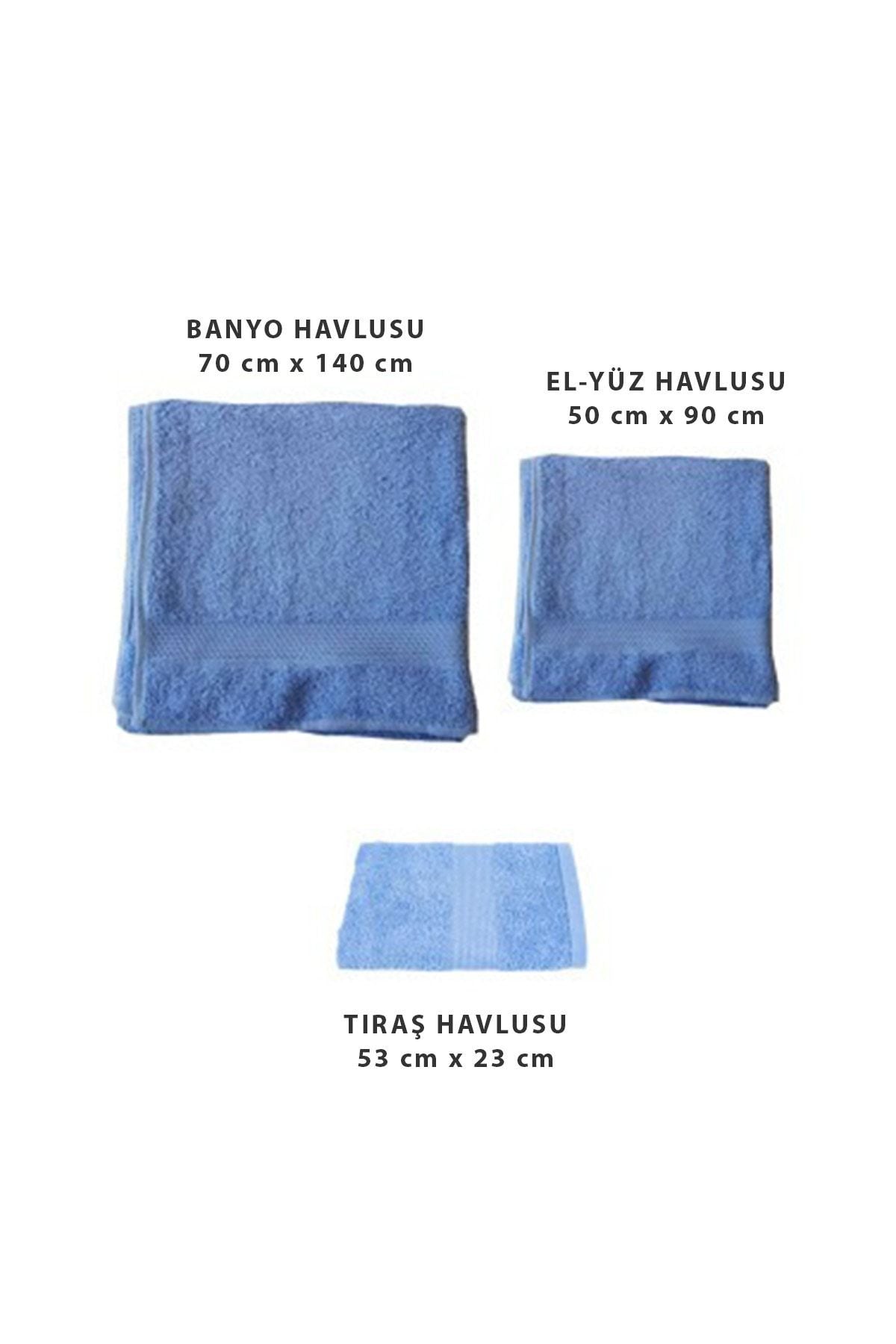 Asker Kolisi 3-Piece Bathroom, Hand Face And Shaving Beard Towel - Blue Towel Set - Towel 4