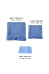 Asker Kolisi 3-Piece Bathroom, Hand Face And Shaving Beard Towel - Blue Towel Set - Towel 4