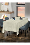 FAVOLLİ Velvet Textured Cream Tablecloth 2