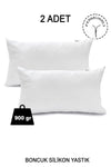 Vionel Home 2 Piece Zippered Anti-Allergic Pillow, Bead Silicon, Cotton Cover, 900gr 1