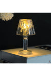 Zemtigo Small Crystal Diamond LED Table Lamp Battery Operated Projection Mini Transparent Lampshade 12 cm 1