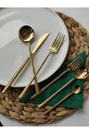 AROW 36-Piece Noble Cutlery Set Gold 2