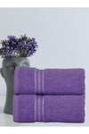 Şelale Can 2-Piece Extra Soft, Water Absorbent 50x85 Purple Hand/Face/Head Towel Set 300 Grams 1