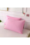 MODELHOME Pink Cotton Fabric Covered Pillowcase (2 Pieces) 50 x 70 cm 1