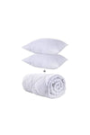 AYHOME Double Bed Duvet Pillow Set 2 Pieces Pillow Silicone Duvet White Microfiber Antiallergic 5