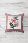 On The Clouds Rose And Carnation Patterned Hidden Zipper Cushion Cover Set (4 Pieces) 2