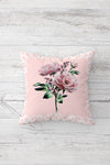 On The Clouds Rose And Carnation Patterned Hidden Zipper Cushion Cover Set (4 Pieces) 3