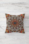 On The Clouds Ethnic Patterned Orange Hidden Zipper Cushion Cover Set (4 Pieces) 2