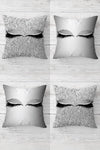 On The Clouds Long Lashes And Silver Sequins Hidden Zipper Pillow Cover Set (4 Pieces) 1