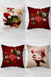 On The Clouds Noel Baba Christmas Cushion Cover Set (4 Pieces) 1