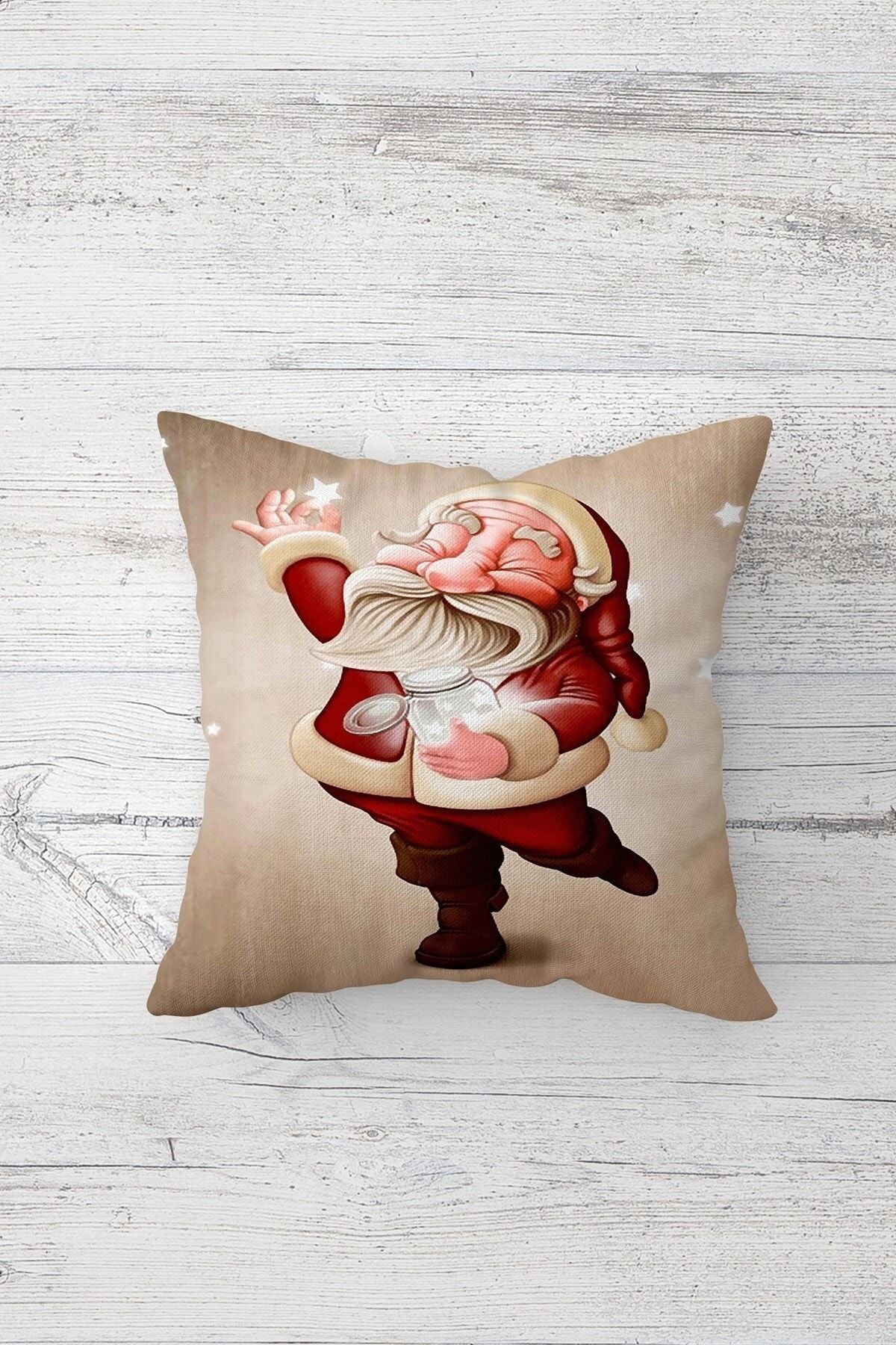 On The Clouds Noel Baba Christmas Cushion Cover Set (4 Pieces) 4