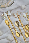 Genel Markalar 6 Piece Butterfly Model Tea Spoon White 2