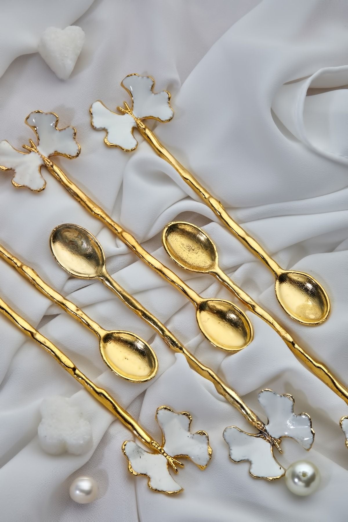 Genel Markalar 6 Piece Butterfly Model Tea Spoon White 4