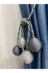 DÖRTTOP Modern Wrap 4-Ball Curtain Tieback for Cornice, Dark Grey & Light Grey 1