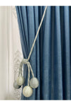 DORTTOP Modern Wrap 4-Ball Tassel Curtain Rail Clip String Ceiling Curtain Accessory Gray & Cream 2