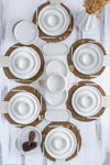 ACAR Full Moon White Simple 6-Person 27-Piece Porcelain Dinner Set 0145 1