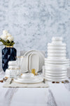 ACAR Full Moon White Simple 6-Person 27-Piece Porcelain Dinner Set 0145 5