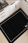 Decomia Home Digital Non-Slip Washable Modern Framed Kitchen Rug Black Kitchen Rug Dc-5057 3