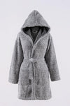 Znp Home Plain Hooded Unisex Wellsoft Plush Bathrobe 1