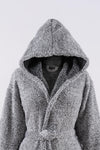 Znp Home Plain Hooded Unisex Wellsoft Plush Bathrobe 2