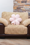 Rayda Home Decorative Powder Color Filled Velvet Flower Pillow 42*42 Cm 1