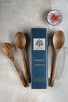 Demy Craft Walnut Wooden Handmade Large 3-Piece Spoon Set 1