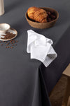 Wellstil Premium Linen Grey Tablecloth 2