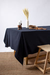 Wellstil Premium Linen Black Tablecloth 1