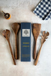 Genel Markalar Handmade Walnut 4-Piece Kitchen Set, Wooden Spoon, Fork, Spatula, 30 cm 1