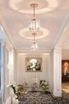 Luna Lighting Dellova Model Modern Luxury Pendant Chandelier Room Hall Corridor Entrance Yellow Crystal Stone Chandelier 1