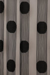 AKÇA TEKSTİL Polka Dot Model Black String Curtain Ready Sewn Buttons 300*270 Cm 2