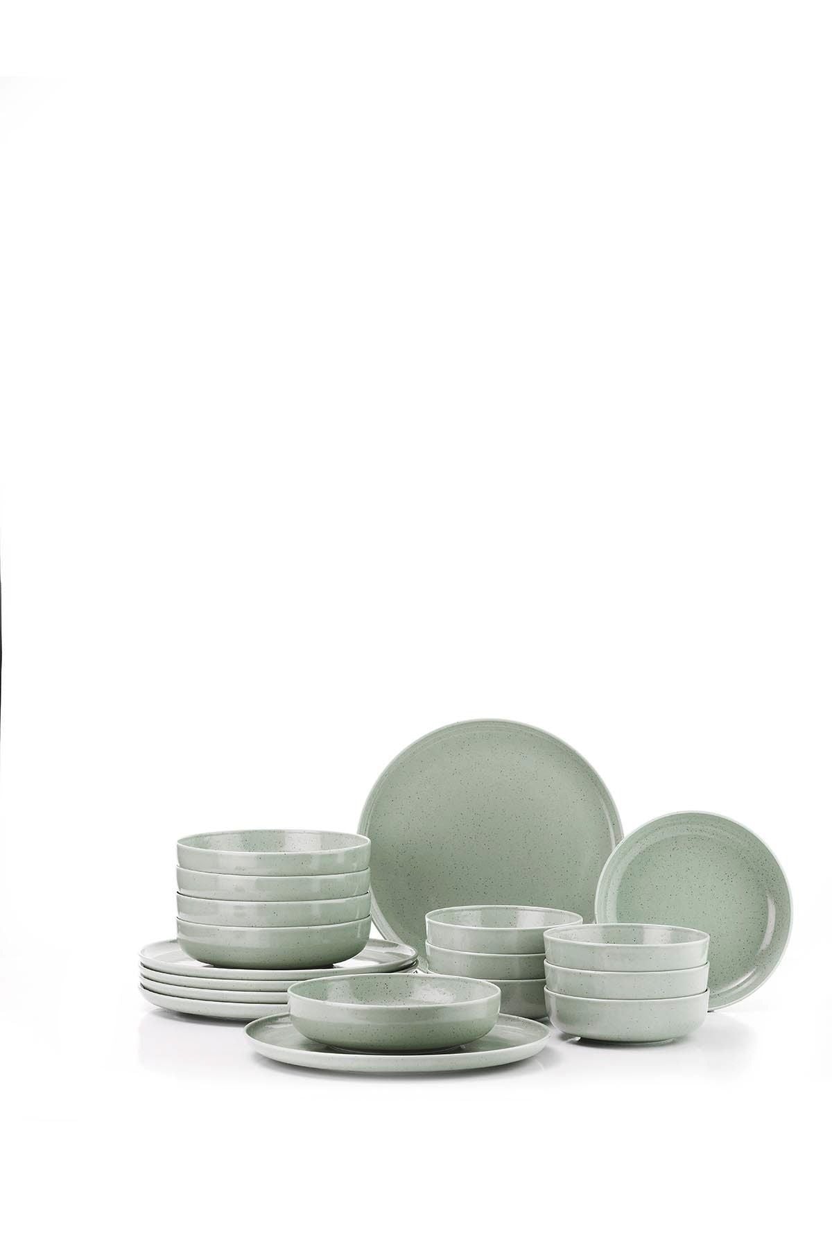 Kütahya Porselen Moderna 18 Piece 6 Person Dinner Set Green 3