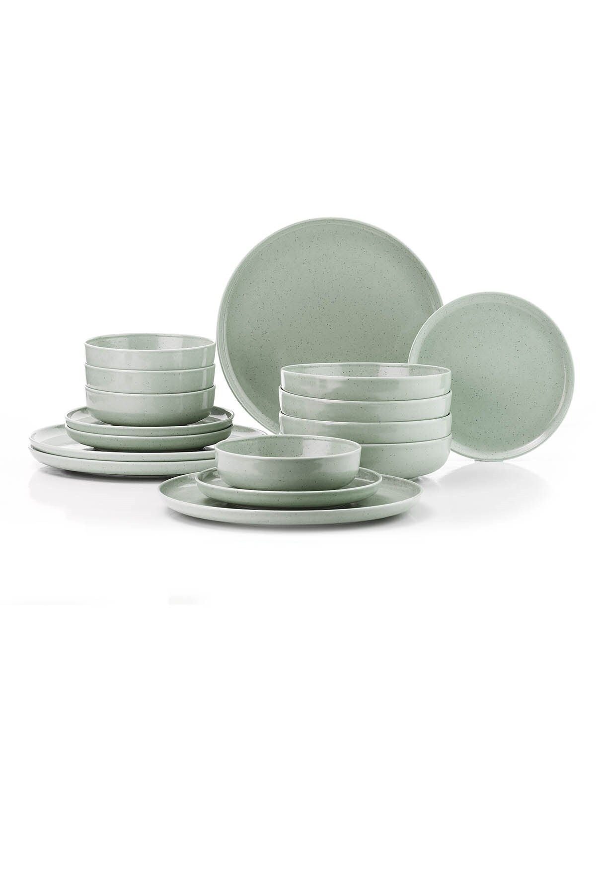 Kütahya Porselen Moderna 16 Piece 4 Person Dinner Set Green 3