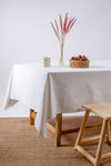 Wellstil Premium Linen White Tablecloth 1