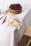 Wellstil Premium Linen White Tablecloth 2