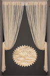 AKÇA TEKSTİL Plain String Model Cream Color Ready String Curtain 300*270 5