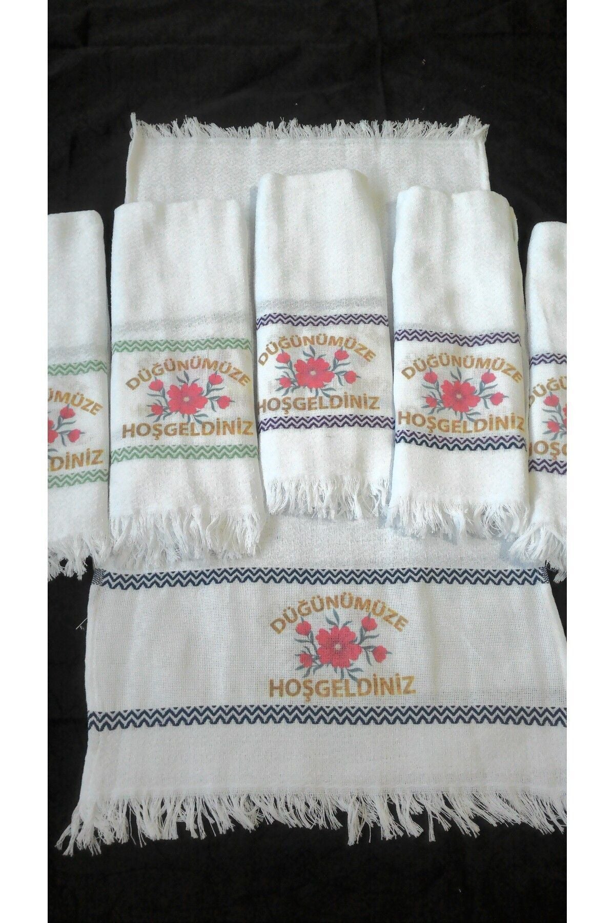 Genel Markalar Wedding Towel with Flower or Evil Eye Pattern Car Convoy Towel 1