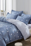 Eponj Home Double Size Easy Ironing Duvet Cover Set Triangle K. Cloud Blue 1