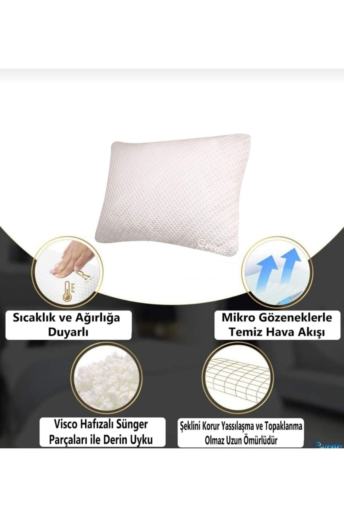 AYHOME 4 Piece Orthopedic Visco Pillow for Neck Hernia, Neck Straightening, Neck Pain Support 4