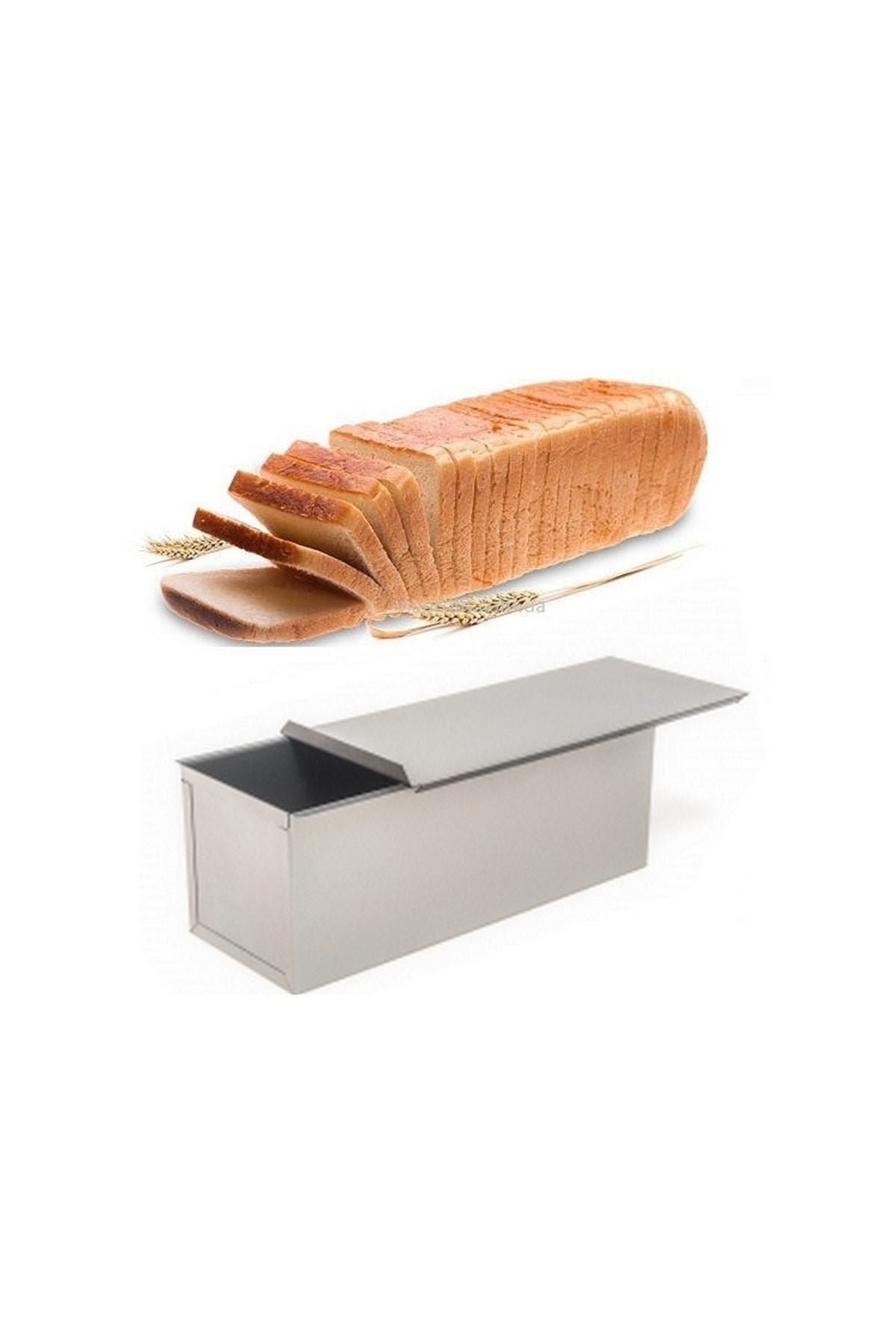 Nar Kalıp Narkalıp Baton Tost & Bread Mold with Lid (10X10X25 CM) Stainless Steel 1