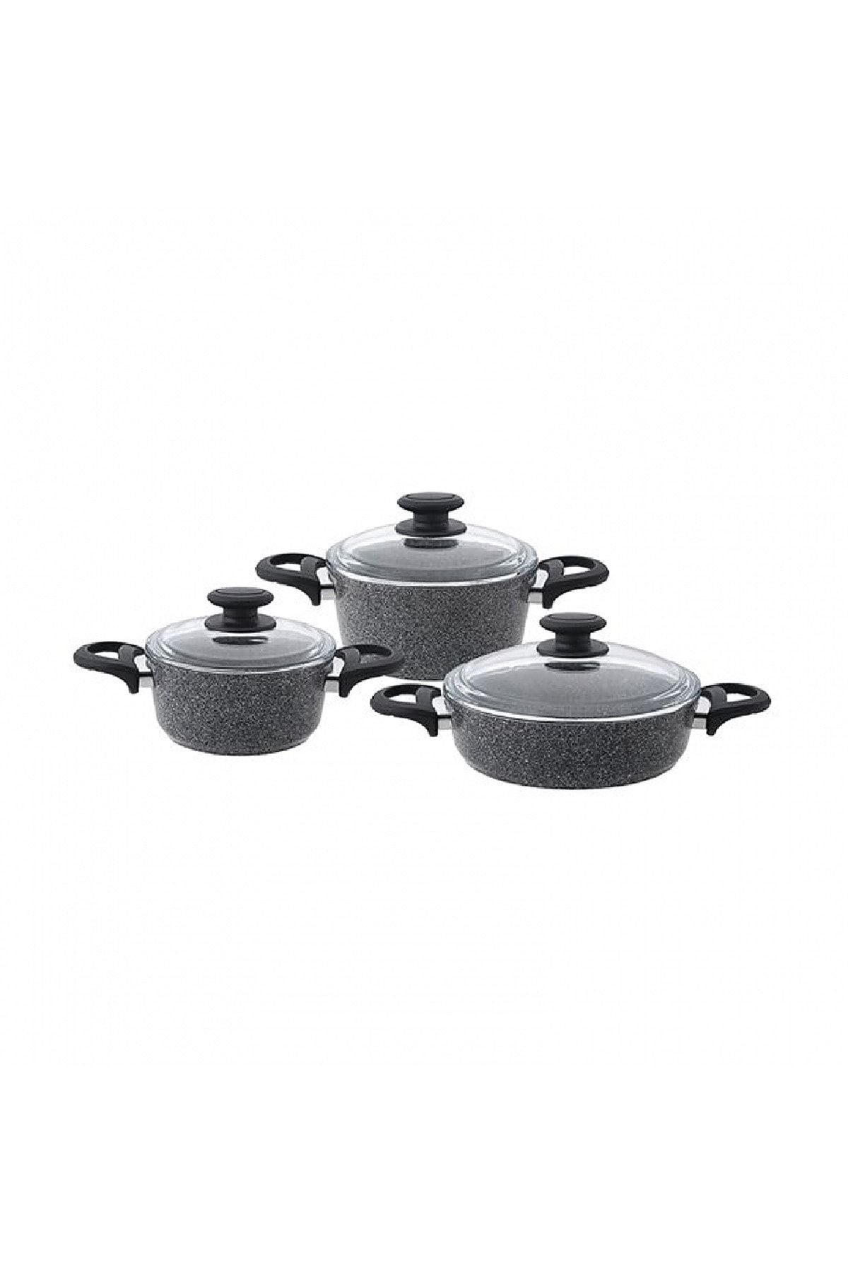 Emsan TitanGranit Grey 6-Piece Cookware Set 3