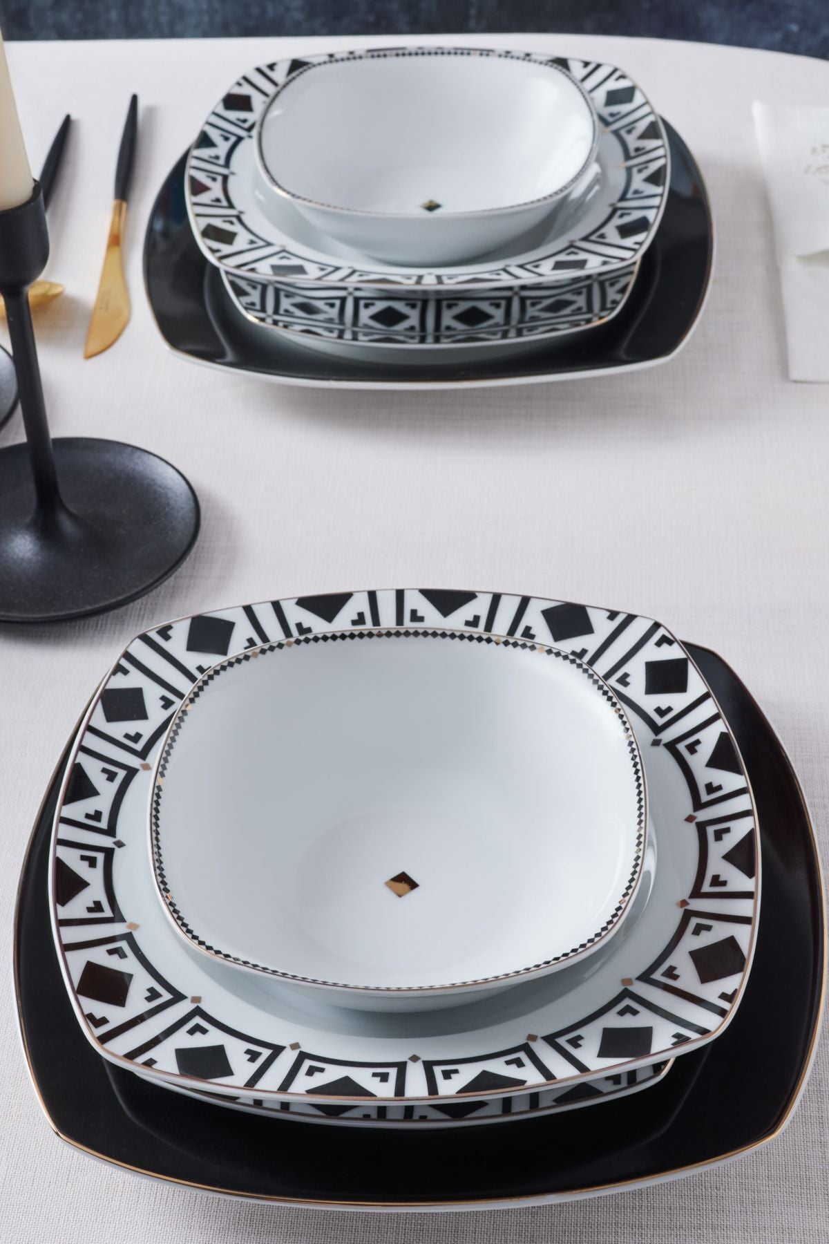 Karaca Monochrome 24 Piece 6 Person Porcelain Dinner Set 4