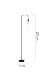 Apliqa Klara Black Modern Design Retro Decorative Metal Floor Lamp 3