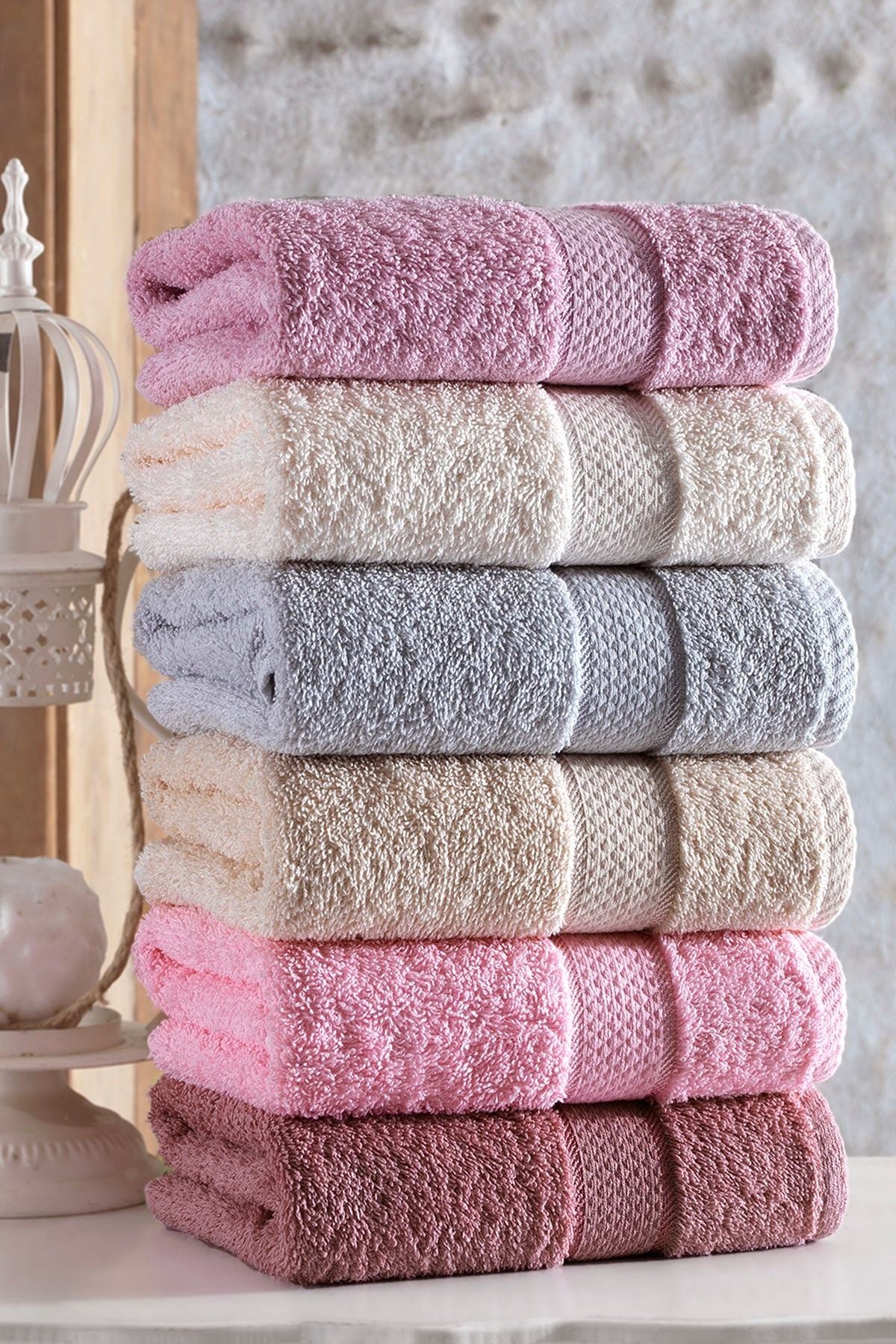 Julie 50x85 Honeycomb Towel Set of 6 1