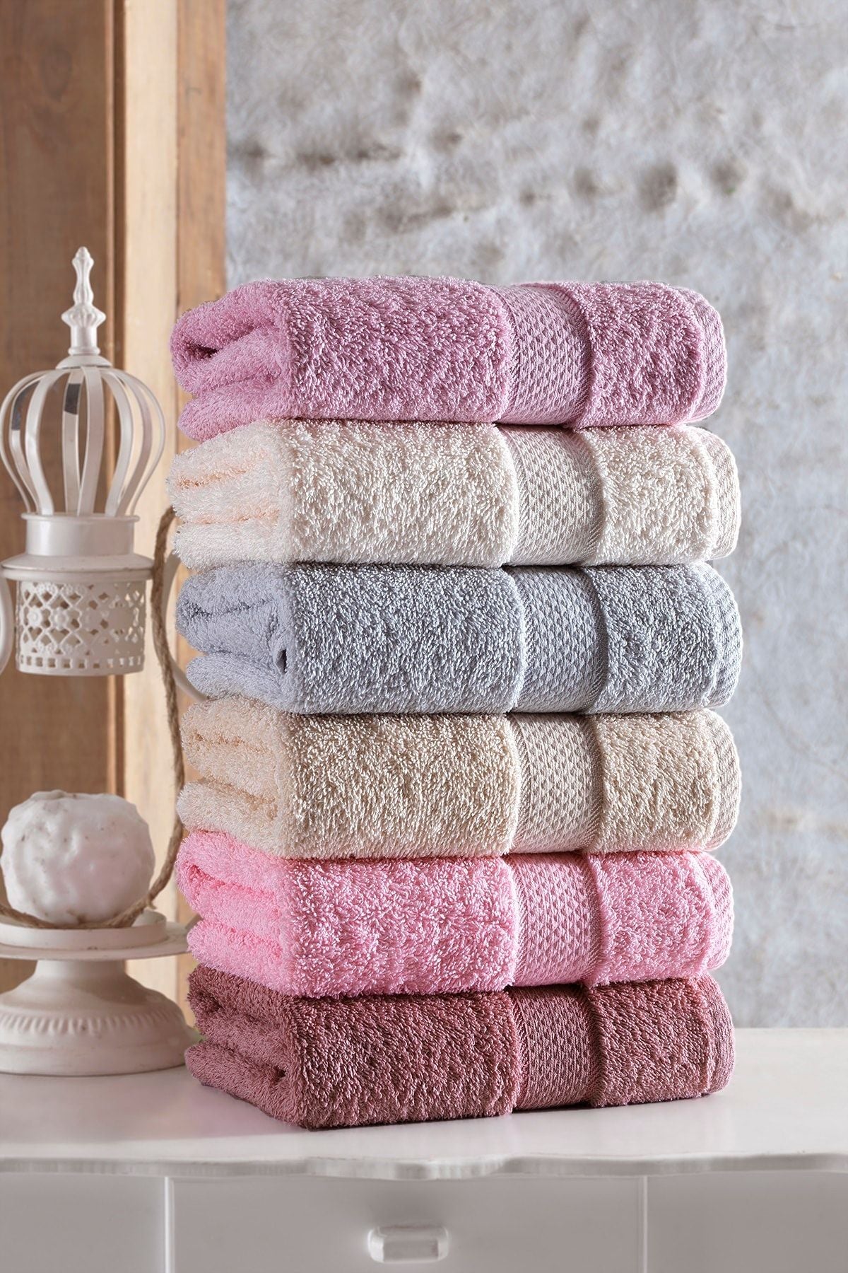 Julie 50x85 Honeycomb Towel Set of 6 2