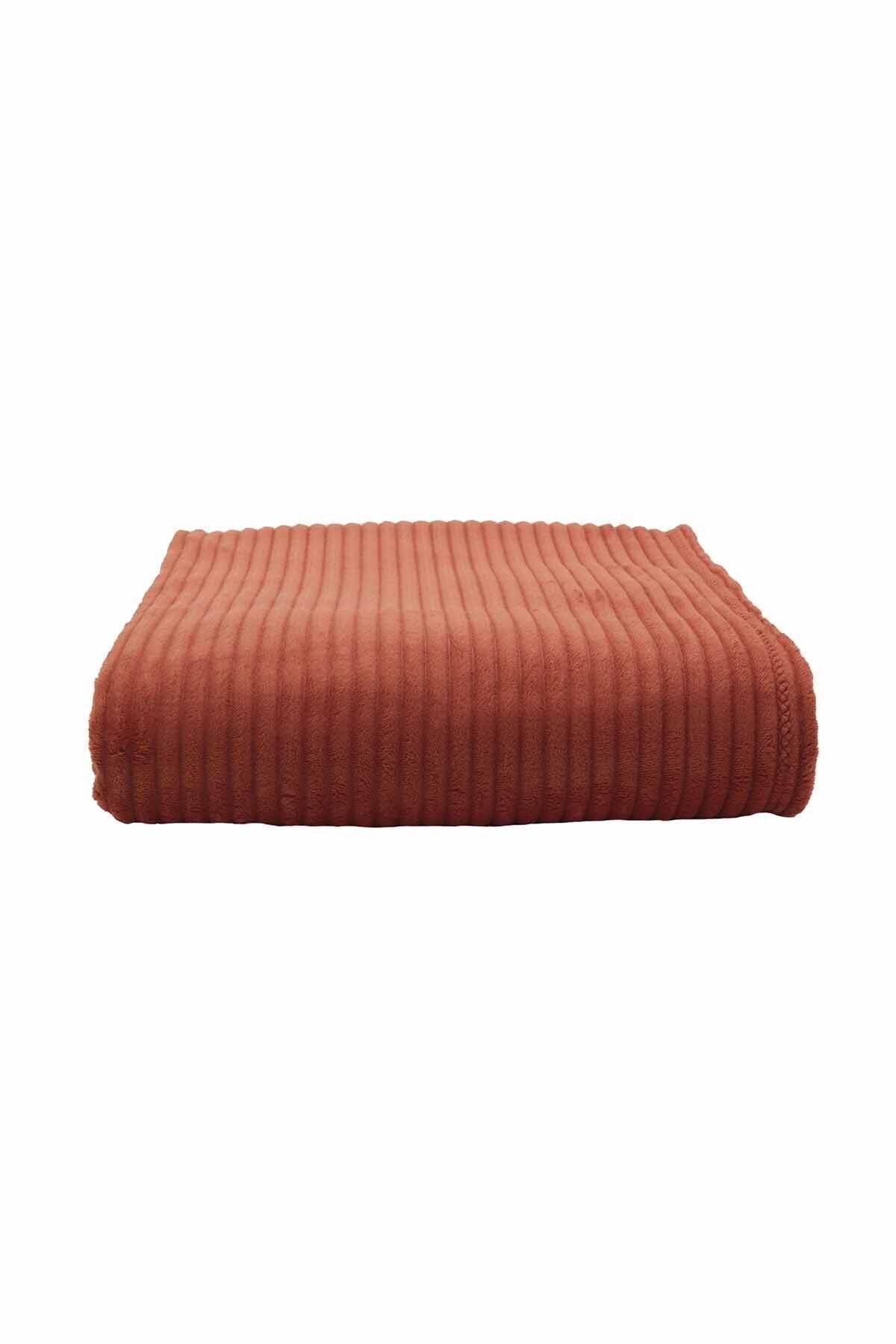 Karaca Home Joena Terracotta Double Blanket 3