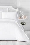 Arya Home Hotel Cotton Satin White Double Duvet Cover Set 1